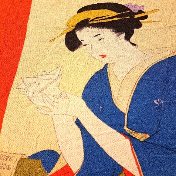 Vintage Oriental Textile Print - Picture 2 of 4